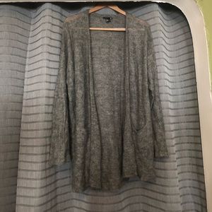 Grey cardigan sweater